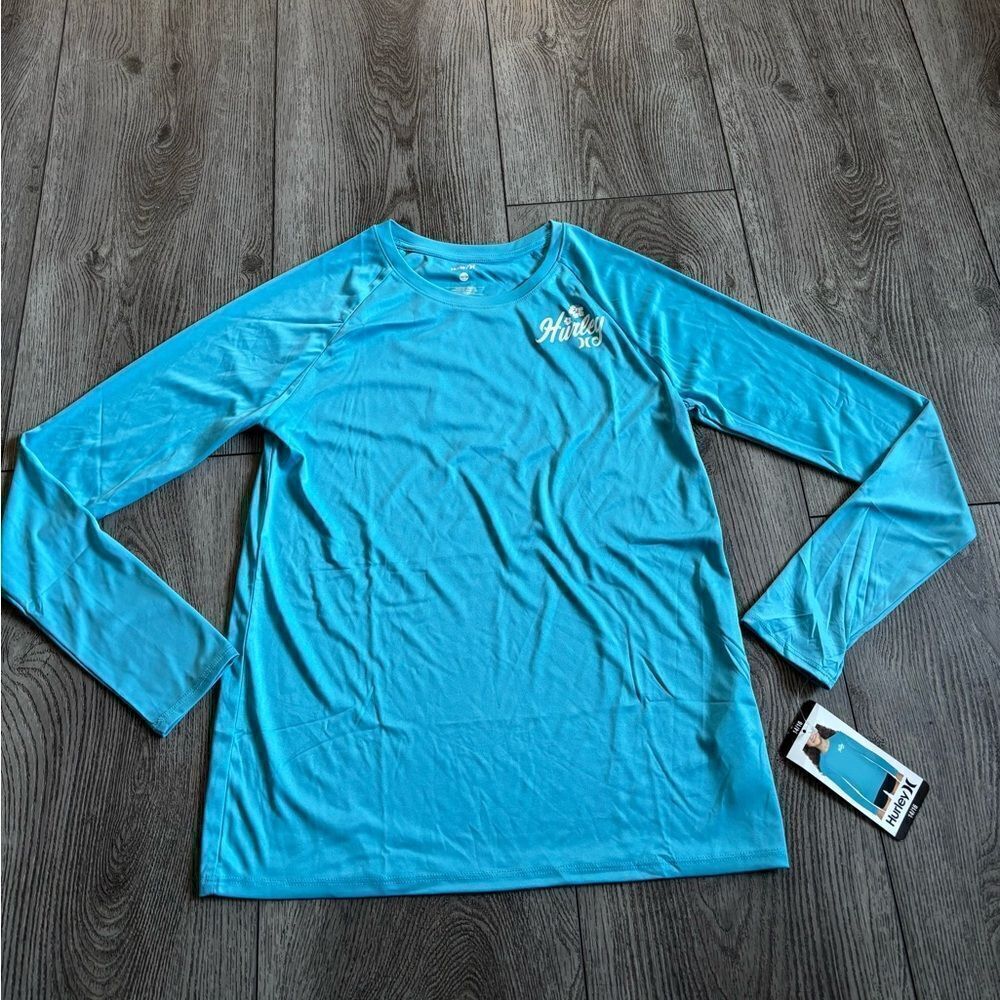 Hurley Youth Girl's Long Sleeve UPF 50+ Moisture Wicking Swim Top